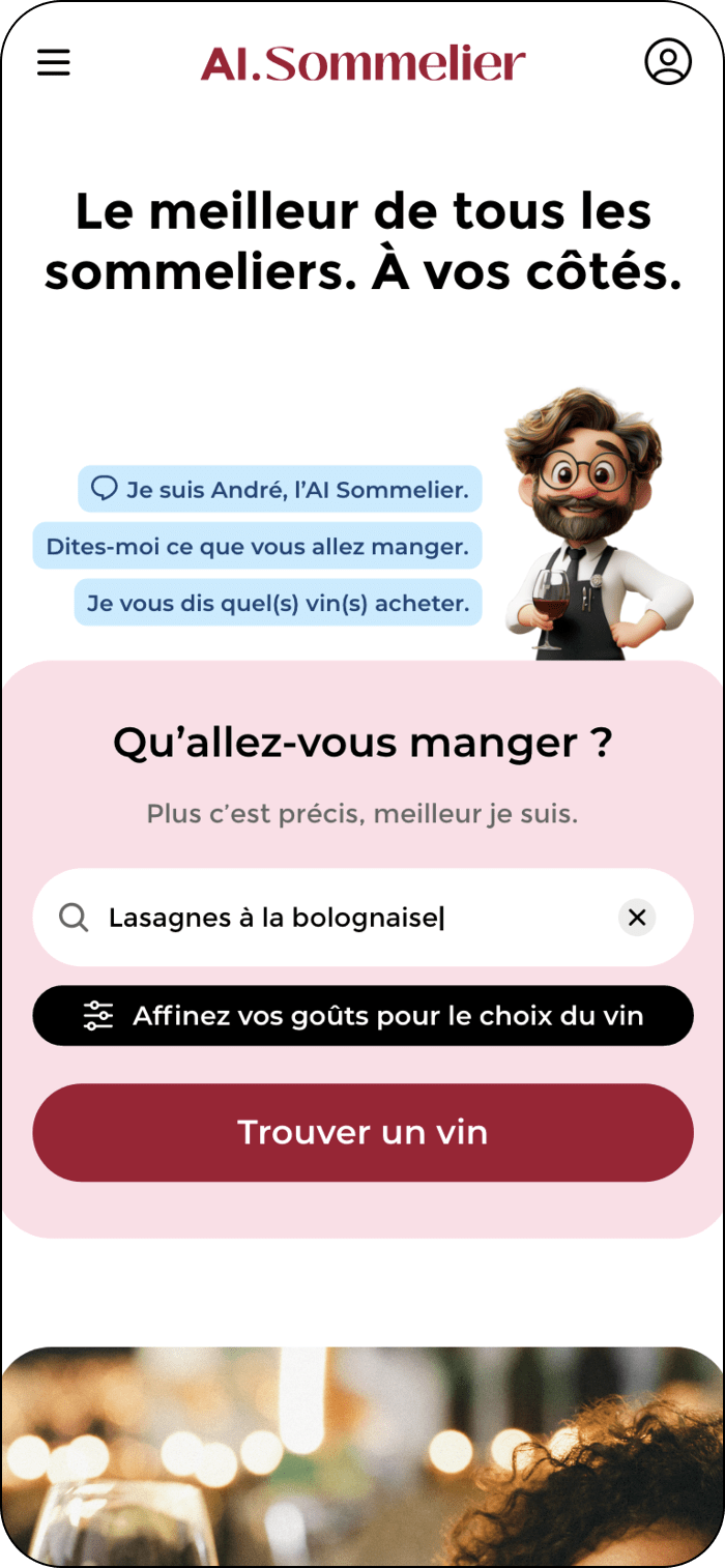 Caviste formulaire recherche